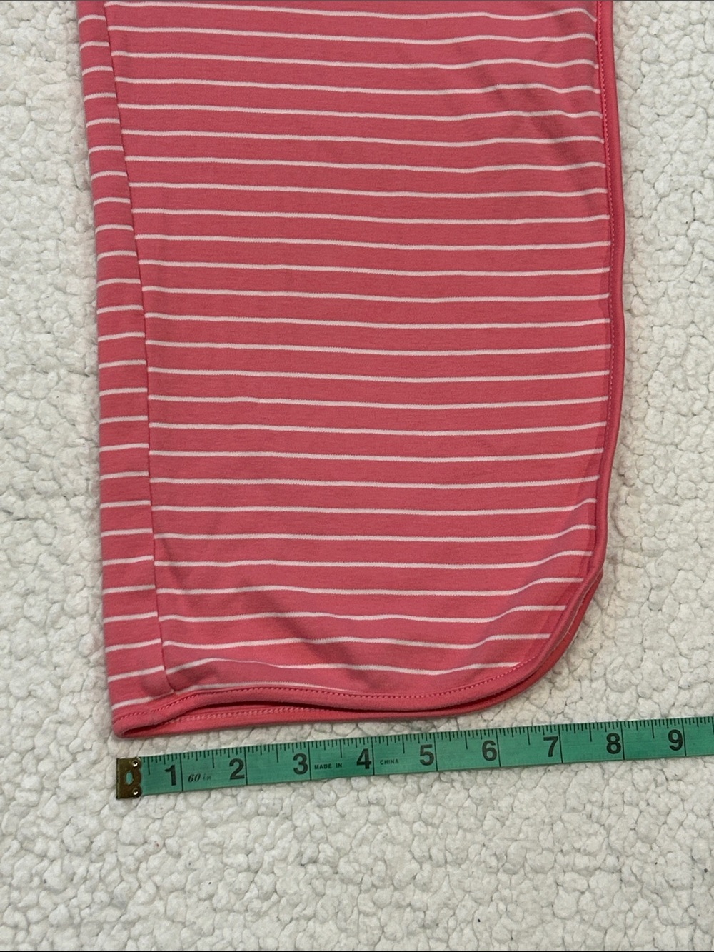 LAKE Pima Cotton Pajama Pants size Medium Deep Coral and White Stripes - Picture 13 of 13